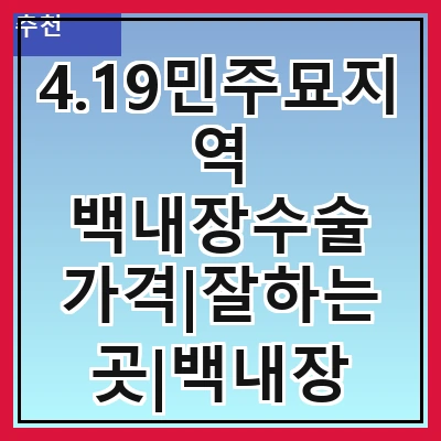 4.19민주묘지역 백내장수술 가격|잘하는곳|백내장 수술비용|저렴한 곳|싼곳|싸게 하는곳