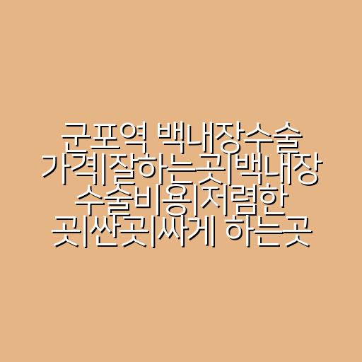 군포역 백내장수술 가격|잘하는곳|백내장 수술비용|저렴한 곳|싼곳|싸게 하는곳