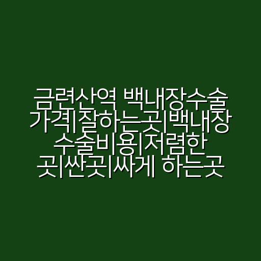 금련산역 백내장수술 가격|잘하는곳|백내장 수술비용|저렴한 곳|싼곳|싸게 하는곳