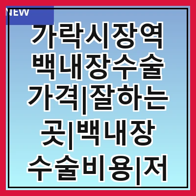 가락시장역 백내장수술 가격|잘하는곳|백내장 수술비용|저렴한 곳|싼곳|싸게 하는곳