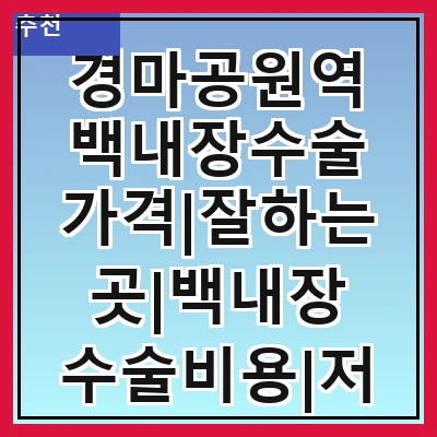 경마공원역 백내장수술 가격|잘하는곳|백내장 수술비용|저렴한 곳|싼곳|싸게 하는곳