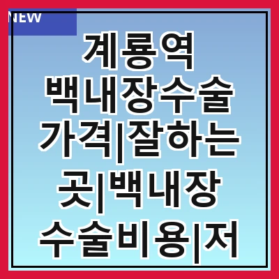 계룡역 백내장수술 가격|잘하는곳|백내장 수술비용|저렴한 곳|싼곳|싸게 하는곳