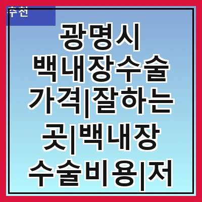 광명시 백내장수술 가격|잘하는곳|백내장 수술비용|저렴한 곳|싼곳|싸게 하는곳