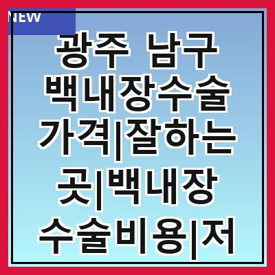광주 남구 백내장수술 가격|잘하는곳|백내장 수술비용|저렴한 곳|싼곳|싸게 하는곳