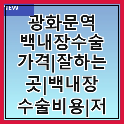 광화문역 백내장수술 가격|잘하는곳|백내장 수술비용|저렴한 곳|싼곳|싸게 하는곳