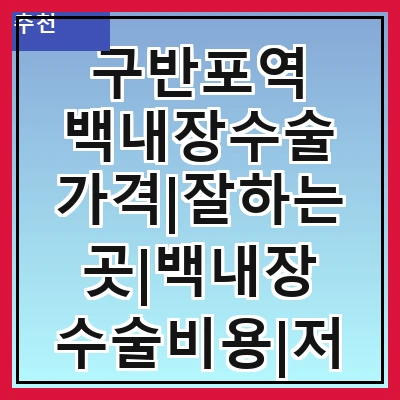 구반포역 백내장수술 가격|잘하는곳|백내장 수술비용|저렴한 곳|싼곳|싸게 하는곳