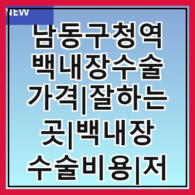 남동구청역 백내장수술 가격|잘하는곳|백내장 수술비용|저렴한 곳|싼곳|싸게 하는곳