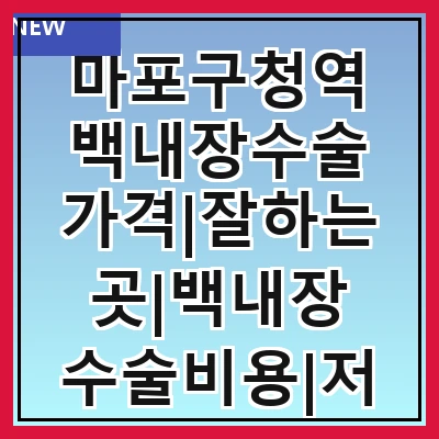 마포구청역 백내장수술 가격|잘하는곳|백내장 수술비용|저렴한 곳|싼곳|싸게 하는곳