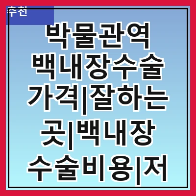 박물관역 백내장수술 가격|잘하는곳|백내장 수술비용|저렴한 곳|싼곳|싸게 하는곳