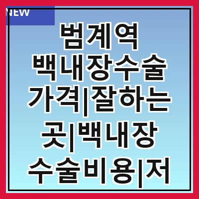 범계역 백내장수술 가격|잘하는곳|백내장 수술비용|저렴한 곳|싼곳|싸게 하는곳