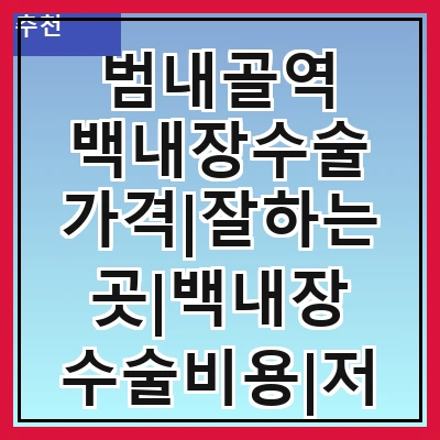 범내골역 백내장수술 가격|잘하는곳|백내장 수술비용|저렴한 곳|싼곳|싸게 하는곳