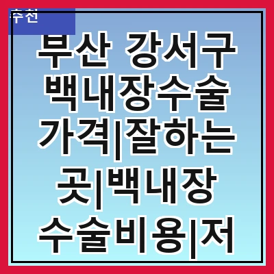 부산 강서구 백내장수술 가격|잘하는곳|백내장 수술비용|저렴한 곳|싼곳|싸게 하는곳