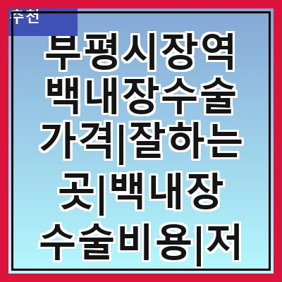 부평시장역 백내장수술 가격|잘하는곳|백내장 수술비용|저렴한 곳|싼곳|싸게 하는곳