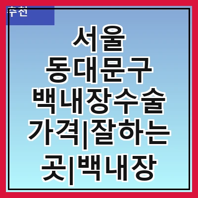 서울 동대문구 백내장수술 가격|잘하는곳|백내장 수술비용|저렴한 곳|싼곳|싸게 하는곳