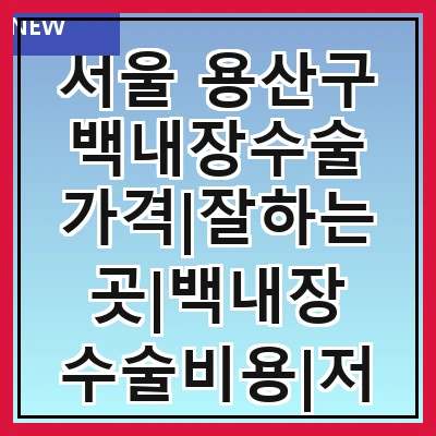 서울 용산구 백내장수술 가격|잘하는곳|백내장 수술비용|저렴한 곳|싼곳|싸게 하는곳
