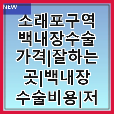소래포구역 백내장수술 가격|잘하는곳|백내장 수술비용|저렴한 곳|싼곳|싸게 하는곳