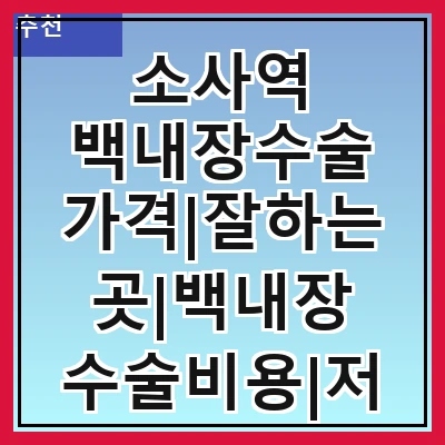 소사역 백내장수술 가격|잘하는곳|백내장 수술비용|저렴한 곳|싼곳|싸게 하는곳