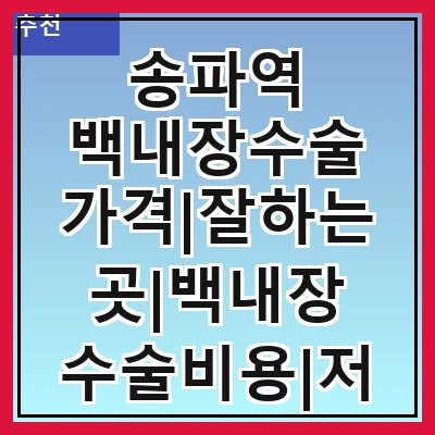 송파역 백내장수술 가격|잘하는곳|백내장 수술비용|저렴한 곳|싼곳|싸게 하는곳