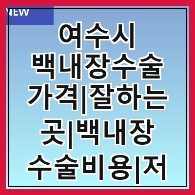 여수시 백내장수술 가격|잘하는곳|백내장 수술비용|저렴한 곳|싼곳|싸게 하는곳