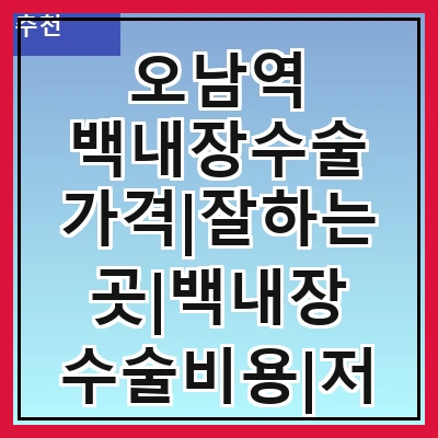 오남역 백내장수술 가격|잘하는곳|백내장 수술비용|저렴한 곳|싼곳|싸게 하는곳