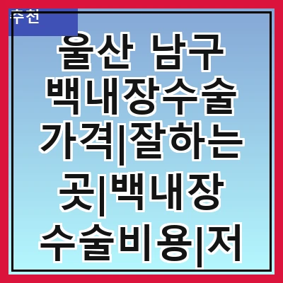울산 남구 백내장수술 가격|잘하는곳|백내장 수술비용|저렴한 곳|싼곳|싸게 하는곳