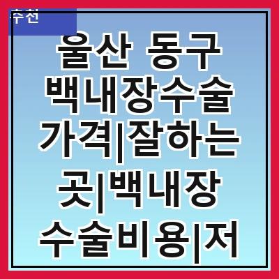 울산 동구 백내장수술 가격|잘하는곳|백내장 수술비용|저렴한 곳|싼곳|싸게 하는곳