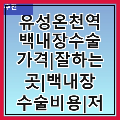 유성온천역 백내장수술 가격|잘하는곳|백내장 수술비용|저렴한 곳|싼곳|싸게 하는곳