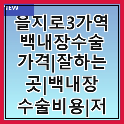 을지로3가역 백내장수술 가격|잘하는곳|백내장 수술비용|저렴한 곳|싼곳|싸게 하는곳