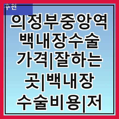 의정부중앙역 백내장수술 가격|잘하는곳|백내장 수술비용|저렴한 곳|싼곳|싸게 하는곳