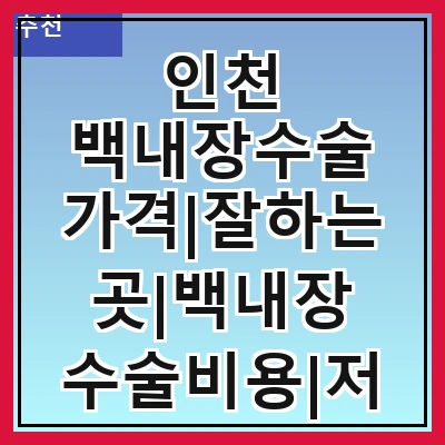 인천 백내장수술 가격|잘하는곳|백내장 수술비용|저렴한 곳|싼곳|싸게 하는곳