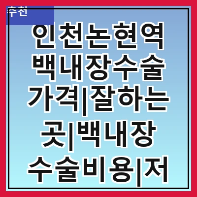 인천논현역 백내장수술 가격|잘하는곳|백내장 수술비용|저렴한 곳|싼곳|싸게 하는곳