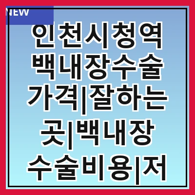 인천시청역 백내장수술 가격|잘하는곳|백내장 수술비용|저렴한 곳|싼곳|싸게 하는곳