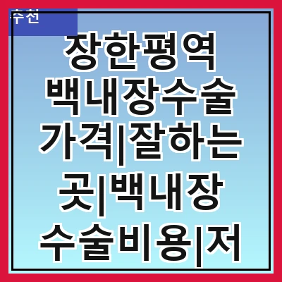 장한평역 백내장수술 가격|잘하는곳|백내장 수술비용|저렴한 곳|싼곳|싸게 하는곳