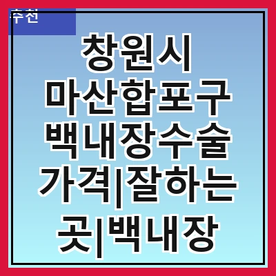 창원시 마산합포구 백내장수술 가격|잘하는곳|백내장 수술비용|저렴한 곳|싼곳|싸게 하는곳