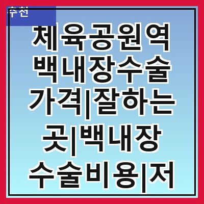 체육공원역 백내장수술 가격|잘하는곳|백내장 수술비용|저렴한 곳|싼곳|싸게 하는곳