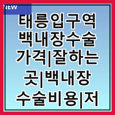 태릉입구역 백내장수술 가격|잘하는곳|백내장 수술비용|저렴한 곳|싼곳|싸게 하는곳