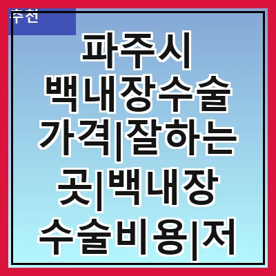 파주시 백내장수술 가격|잘하는곳|백내장 수술비용|저렴한 곳|싼곳|싸게 하는곳