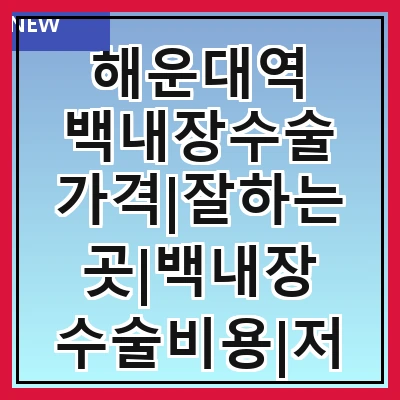 해운대역 백내장수술 가격|잘하는곳|백내장 수술비용|저렴한 곳|싼곳|싸게 하는곳