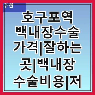 호구포역 백내장수술 가격|잘하는곳|백내장 수술비용|저렴한 곳|싼곳|싸게 하는곳